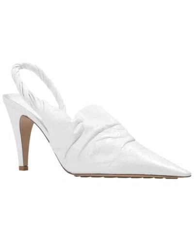 Bottega Veneta Pointed Toe Leather Mule In White