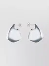 Bottega Veneta Polished Geometric Shape Earrings In Silver