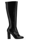 Bottega Veneta Polished Patent Leather Boot In Black