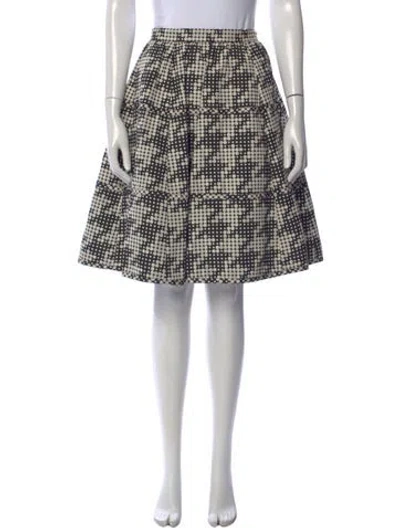 Pre-owned Bottega Veneta Polka Dot Print Mini Skirt In Black
