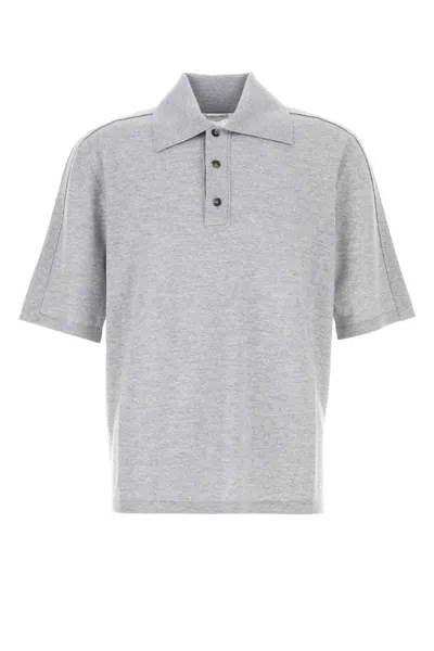 Bottega Veneta Light Grey Melange T-shirt In Green