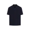 Bottega Veneta Blue Polo With Classic Collar And Embroidered Logo On The Front In Tone On Tone Cotto In Blue