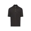 Bottega Veneta Brown Linen Knit Polo With Classic Collar In Brown