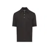Bottega Veneta Brown Linen Knit Polo With Classic Collar In Brown