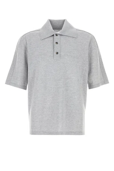 BOTTEGA VENETA POLO IN LANA GRIGIA  UOMO