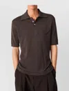Bottega Veneta Light Linen Polo In Brown