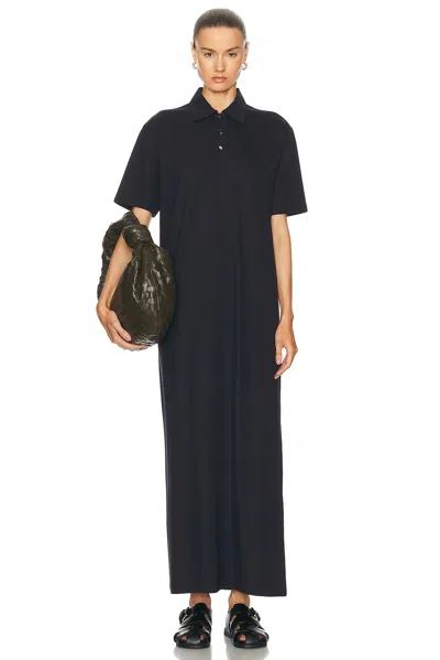 Bottega Veneta Polo Maxi Dress In Dark Night
