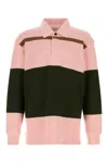 Bottega Veneta Men Jumbo Cotton Pique Stripe Polo Shirt In White