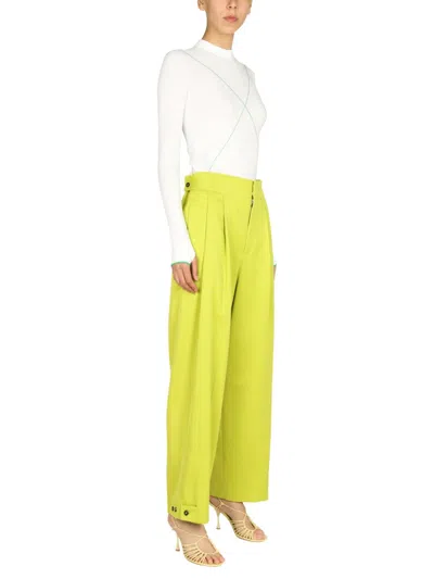 Bottega Veneta Polo Neck With Contrast Seams Sweater In White