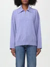 Bottega Veneta Polo Shirt In Wool In Lilla