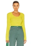 Bottega Veneta Pom Pom Sweater In Limoncello