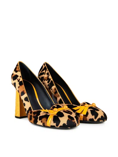 Bottega Veneta Pony Pollock Pumps In Multicolor