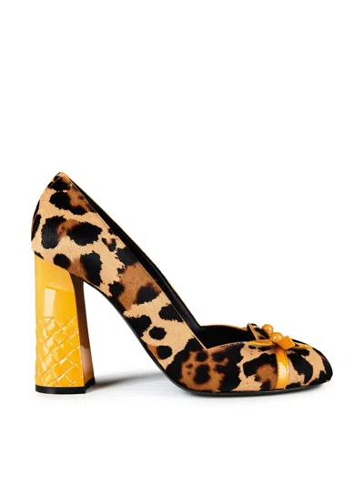 Bottega Veneta Pony Pollock Pumps In Multi
