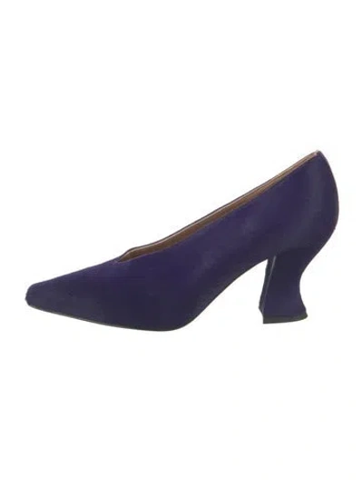 Pre-owned Bottega Veneta Ponyhair Pumps In Purple
