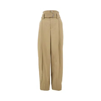BOTTEGA VENETA POPLIN PANTS WITH BELT