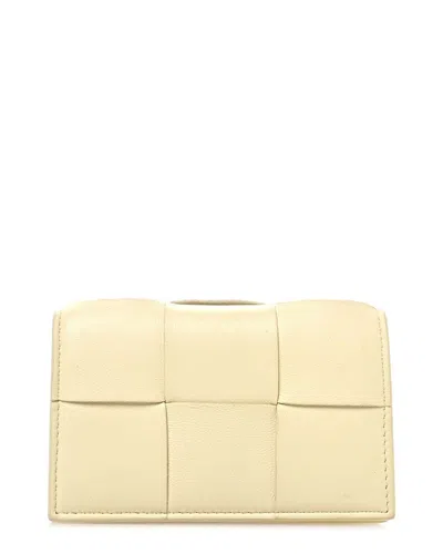 Bottega Veneta Maxi Leather Card Holder In Brown