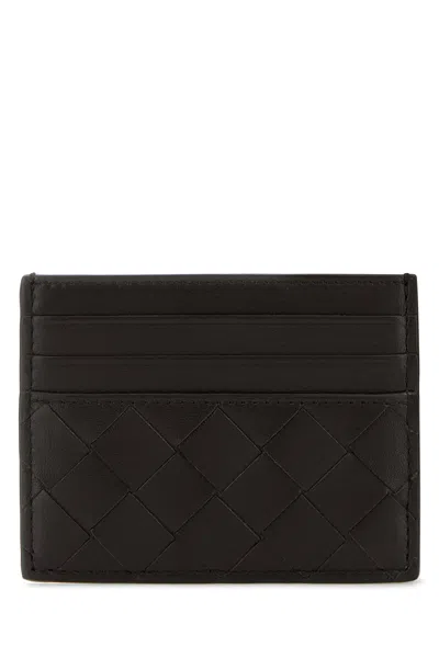 Bottega Veneta Portacarte Intrecciato In Nappa Testa Di Moro Donna