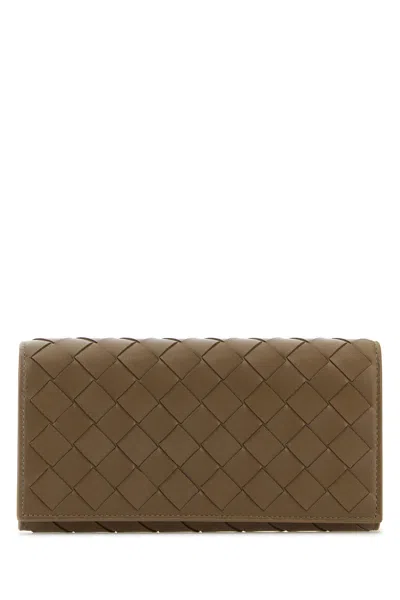 Bottega Veneta Intrecciato Business Card Case In Green