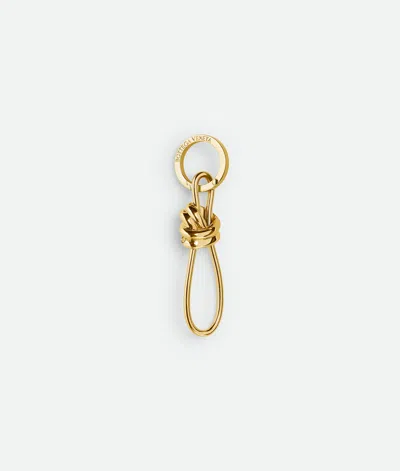 Bottega Veneta Andiamo Key Ring In Silver