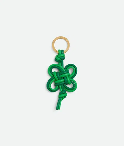 Bottega Veneta Quadrifoglio Key Ring In Green