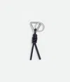 Bottega Veneta Triangle Key Ring In Black