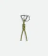 Bottega Veneta Triangle Key Ring With Hook Accessories In Matcha