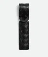 Bottega Veneta Intrecciato Long Tag Holder In Black