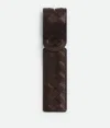 Bottega Veneta Intrecciato Long Tag Holder In Brown