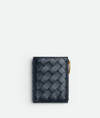 BOTTEGA VENETA SMALL INTRECCIATO BI-FOLD ZIP WALLET