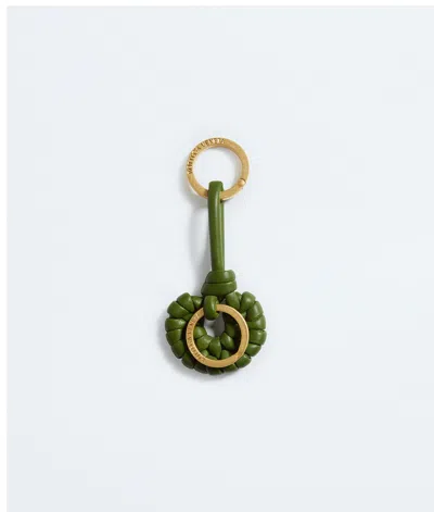 Bottega Veneta Onda Key Ring In Green