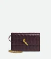 Bottega Veneta Andiamo Wallet On Chain In Burgundy