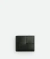 Bottega Veneta Cassette Bi-fold Wallet With Coin Purse In Dark Green