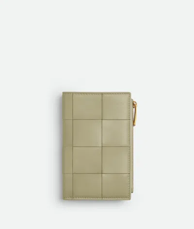 Bottega Veneta Cassette Medium Bi-fold Wallet In Travertine