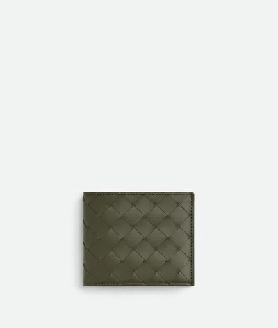Bottega Veneta Intrecciato Bi-fold Wallet With Coin Purse In Green