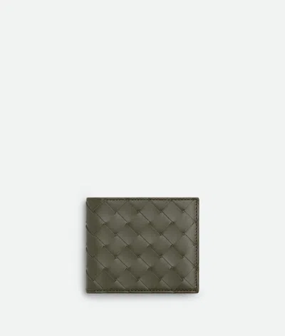 Bottega Veneta Portefeuille Bi-fold Intrecciato Avec Porte-monnaie In Green