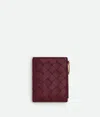 Bottega Veneta Kleines Intrecciato Bi-fold Portemonnaie In Barolo