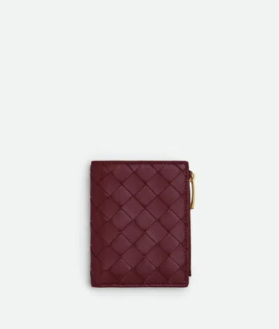 Bottega Veneta Kleines Intrecciato Bi-fold Portemonnaie In Barolo