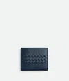 Bottega Veneta Intrecciato Piccolo Bi-fold Wallet With Coin Purse In Black