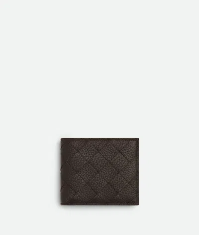 Bottega Veneta Leather Intrecciato Bifold Wallet In Burgundy