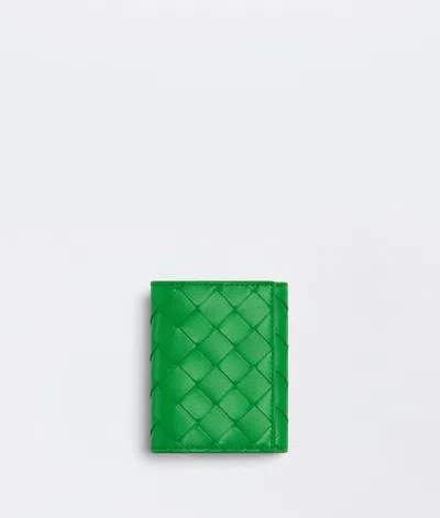 Bottega Veneta Compact Zip Around Wallet In Green