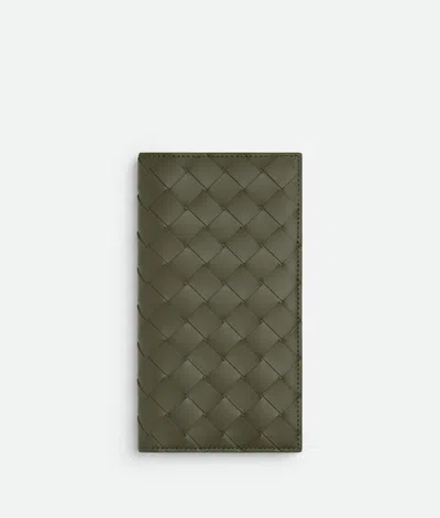 Bottega Veneta Intrecciato Long Wallet In Green