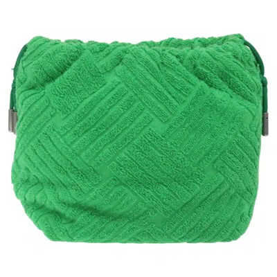 Pre-owned Bottega Veneta Pouch Green Cotton Clutch Bag ()