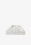 Bottega Veneta Intrecciato Leather Pouch In White
