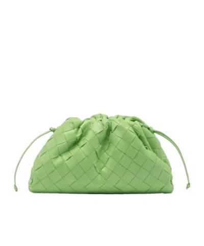 Bottega Veneta Pouch Intrecciato Mini Crossbody Bag In Green