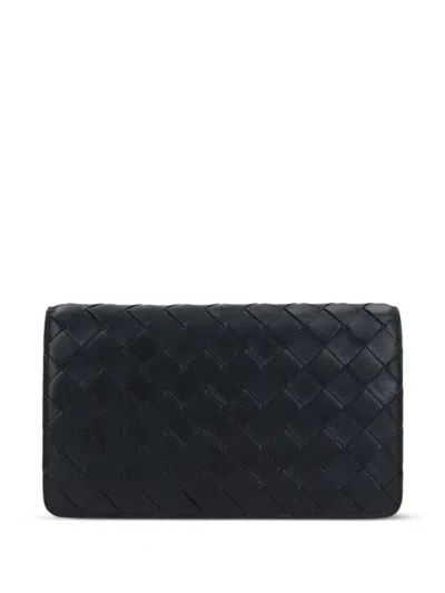 Bottega Veneta Intrecciato Leather Pouch In Black