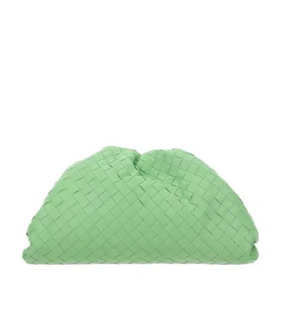 Bottega Veneta Pouch Knitted Clutch In Green