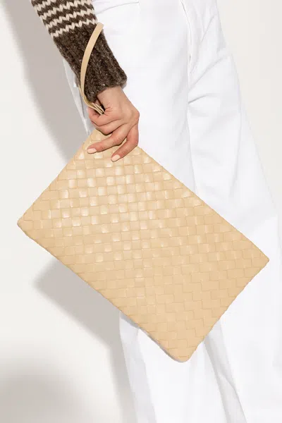 Bottega Veneta ‘pouch Large' Handbag In Beige
