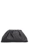 Bottega Veneta The Pouch Leather Clutch In Black