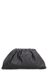 Bottega Veneta The Pouch Leather Clutch In Black