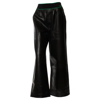 Pre-owned Bottega Veneta Pre-fall 2021 Black Lambskin Wide-leg Pants Xs